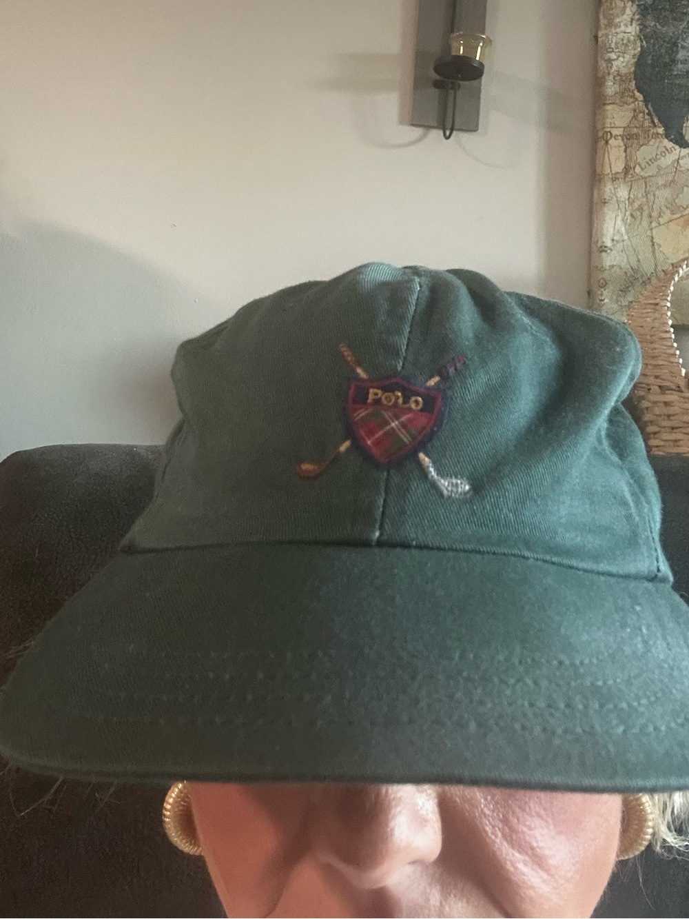 Polo by Ralph Lauren Shield Embroidered Green Baseball Cap vintage